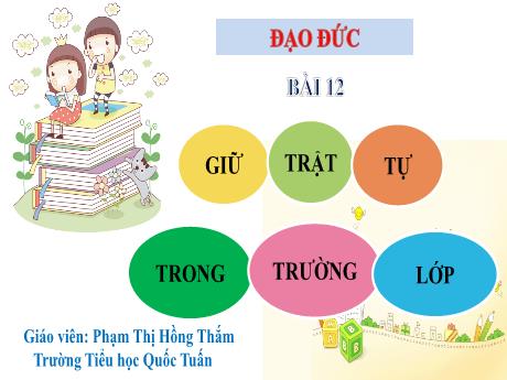 Bài giảng Đạo đức 1 (Kết nối tri thức) - Bài 12: Giữ trật tự trong trường lớp - Phạm Thị Hồng Thắm