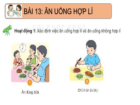 Bài giảng Hoạt động trải nghiệm 1 (Kết nối tri thức) - Bài 13: Ăn uống hợp lí