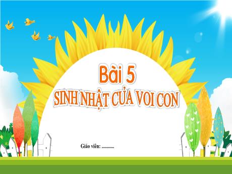 Bài giảng Tiếng Việt 1 (Kết nối tri thức) - Bài 5: Sinh nhật của con voi
