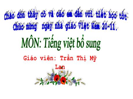 Bài giảng Tiếng Việt 1 - Luyện tập tuần 9 - Tiết 2: Au, âu, êu, iu, ưu - Năm học 2024-2025 - Trần Thị Mỹ Lan